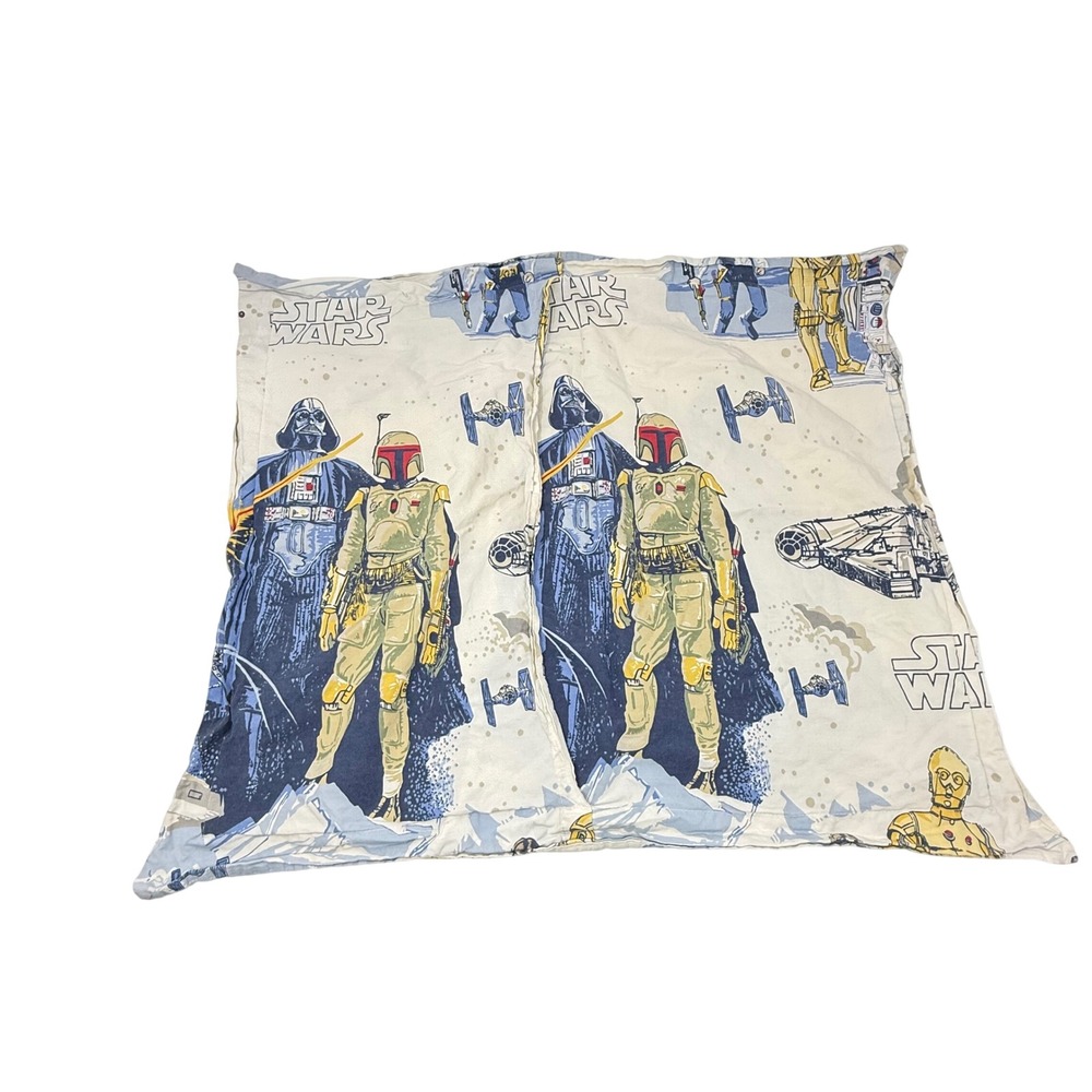 Pottery Barn Kids Star Wars Standard Pillowcase 2010 Darth Vader Boba Fett Rare
